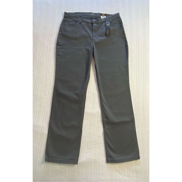 LEE Women’s 18 Medium Mid-Rise Straight Leg Jeans in Charcoal - Picture 3 of 12